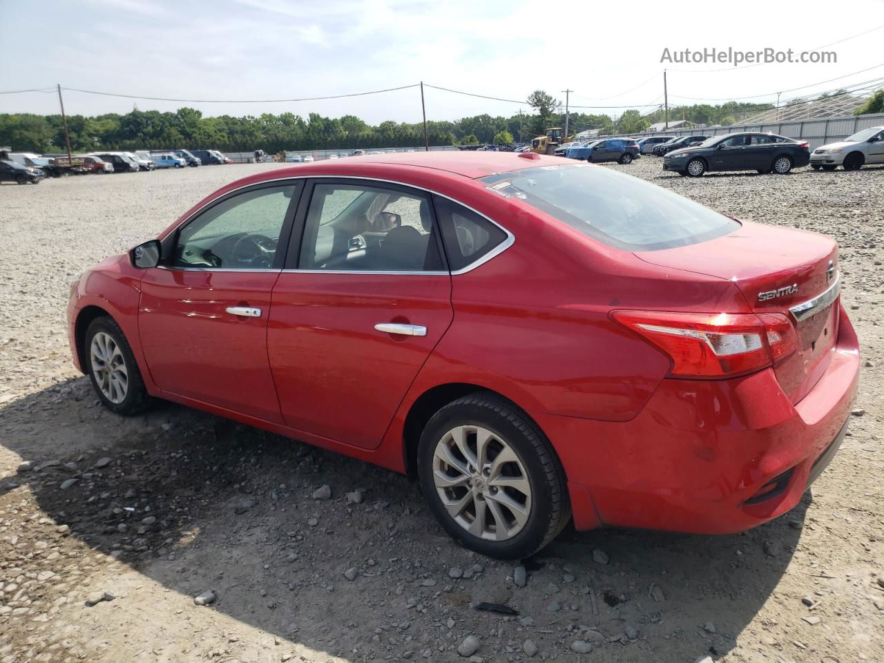 2018 Nissan Sentra S Red vin: 3N1AB7AP4JY347148