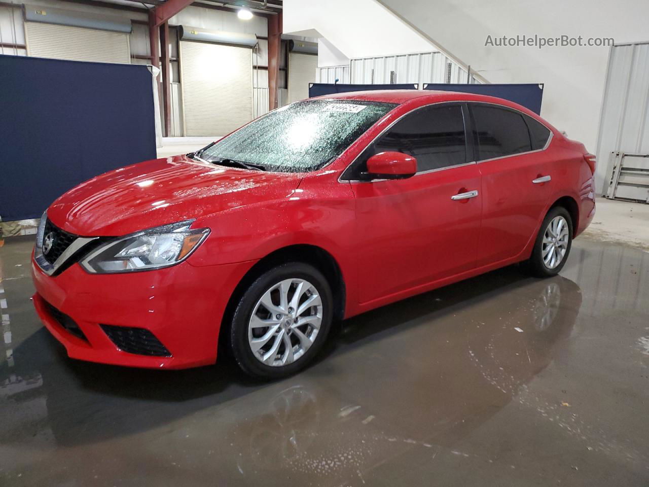 2019 Nissan Sentra S Red vin: 3N1AB7AP4KL610270