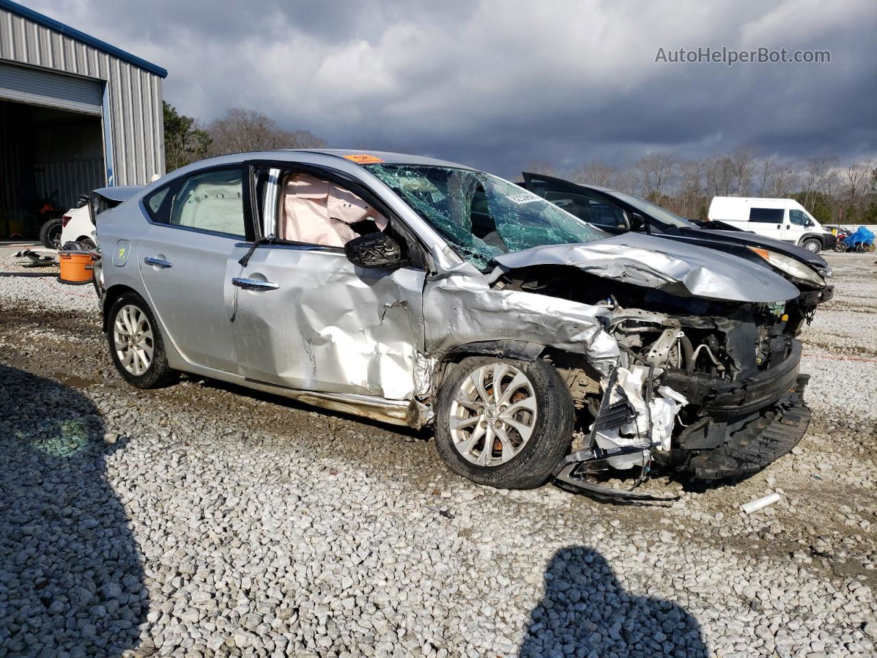 2019 Nissan Sentra S Silver vin: 3N1AB7AP4KL611466