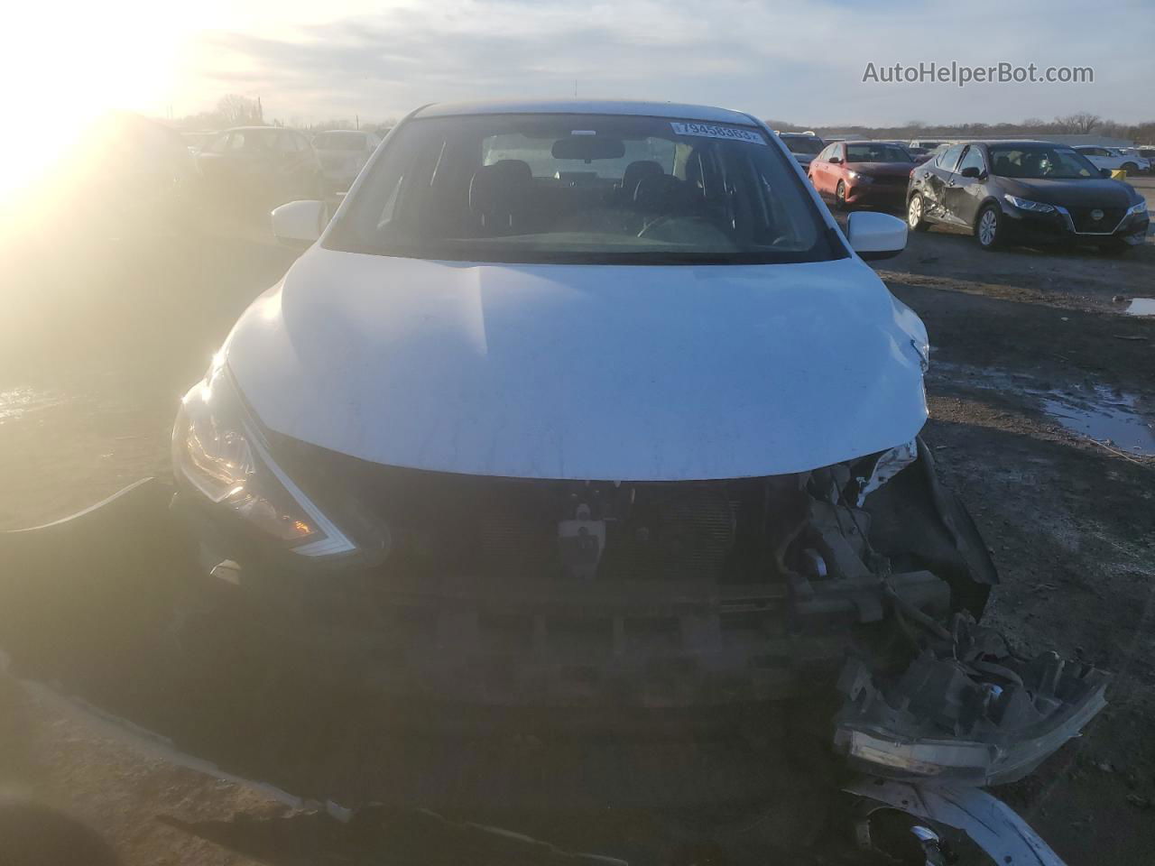 2019 Nissan Sentra S White vin: 3N1AB7AP4KL612424