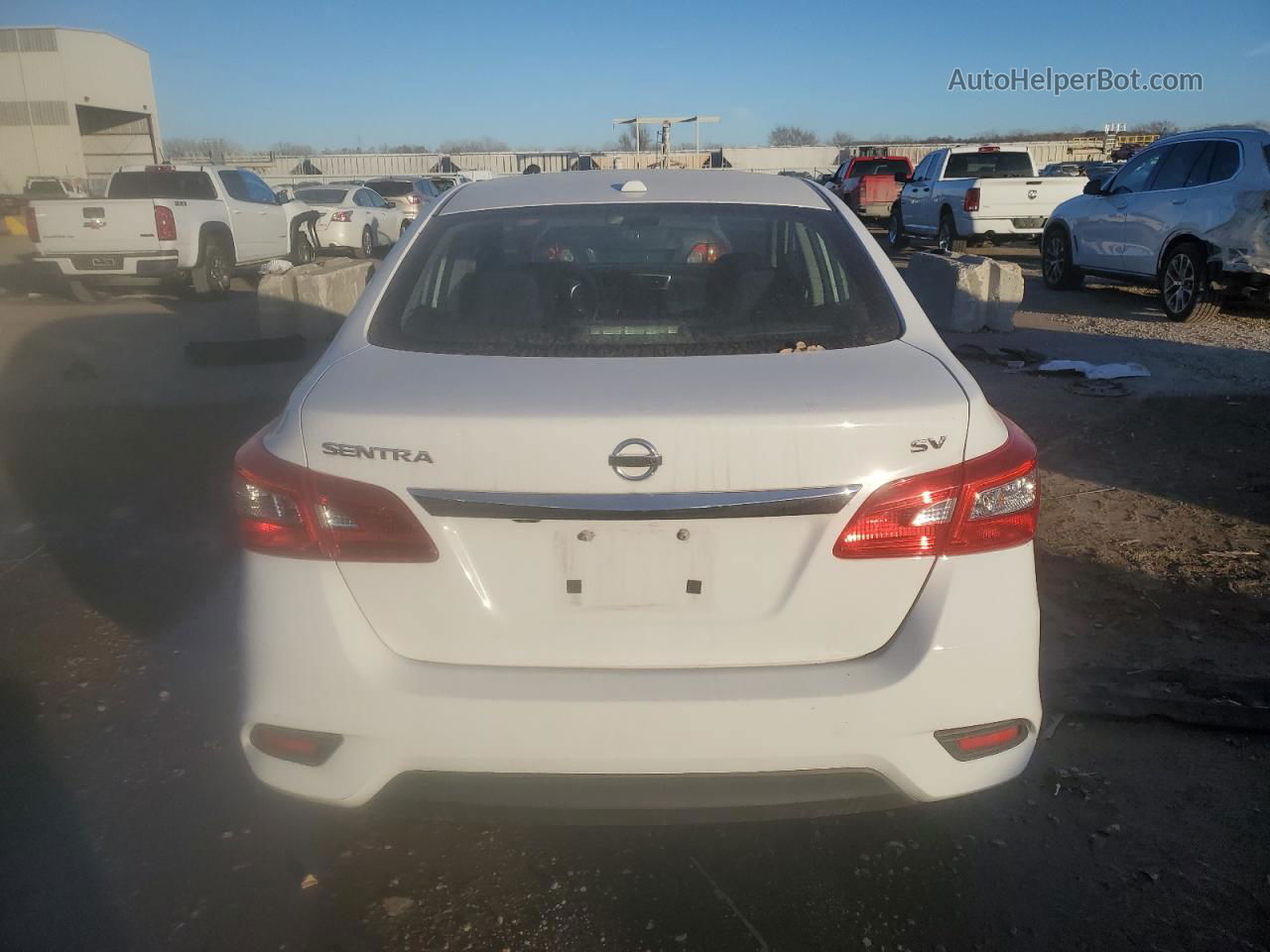 2019 Nissan Sentra S Белый vin: 3N1AB7AP4KL612424