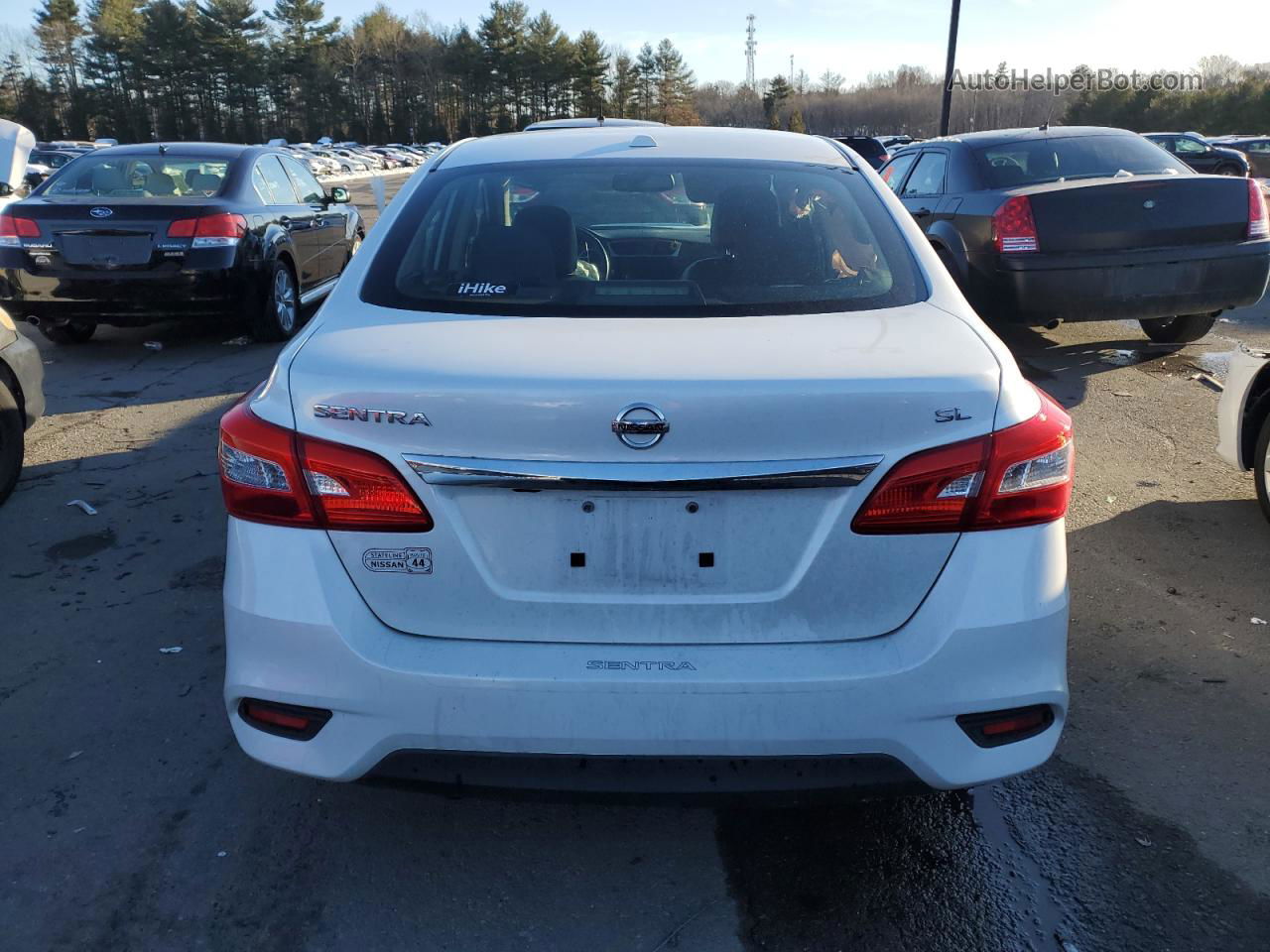 2019 Nissan Sentra S White vin: 3N1AB7AP4KY203715