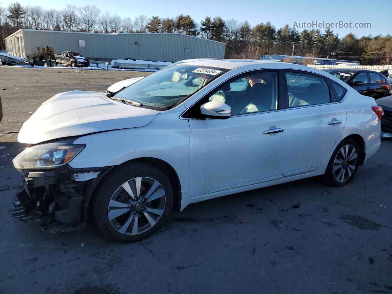 2019 Nissan Sentra S Белый vin: 3N1AB7AP4KY203715