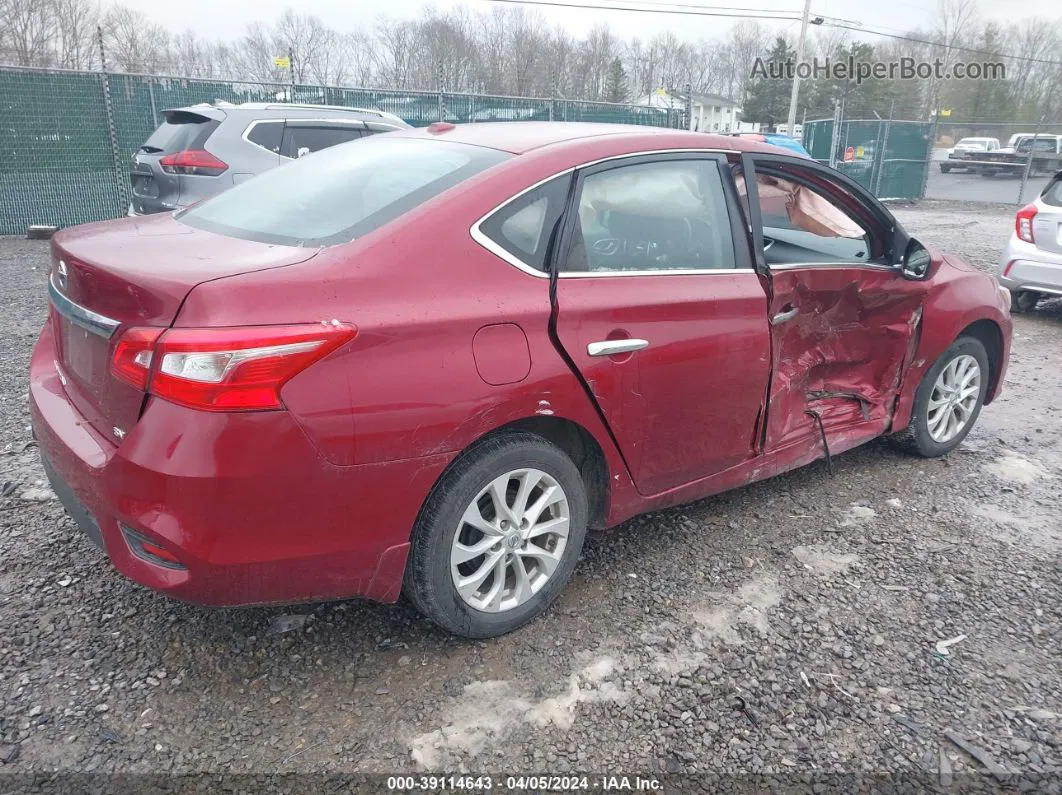 2019 Nissan Sentra Sv Maroon vin: 3N1AB7AP4KY205805