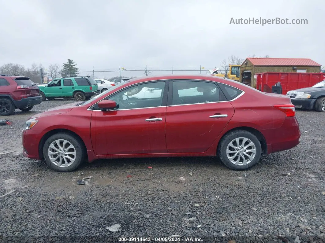 2019 Nissan Sentra Sv Maroon vin: 3N1AB7AP4KY205805