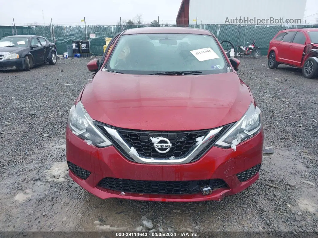 2019 Nissan Sentra Sv Maroon vin: 3N1AB7AP4KY205805