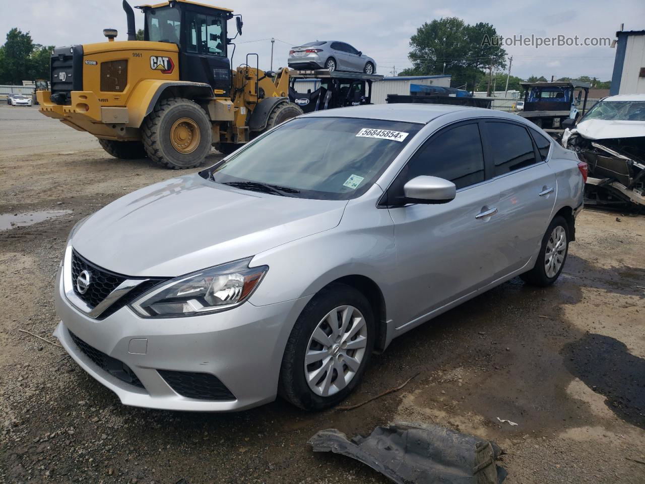 2019 Nissan Sentra S Silver vin: 3N1AB7AP4KY211636