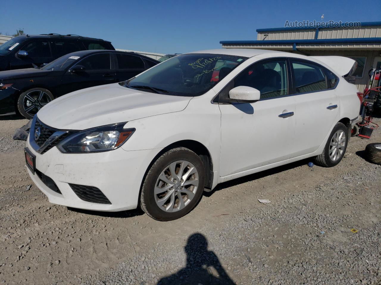 2019 Nissan Sentra S White vin: 3N1AB7AP4KY245897