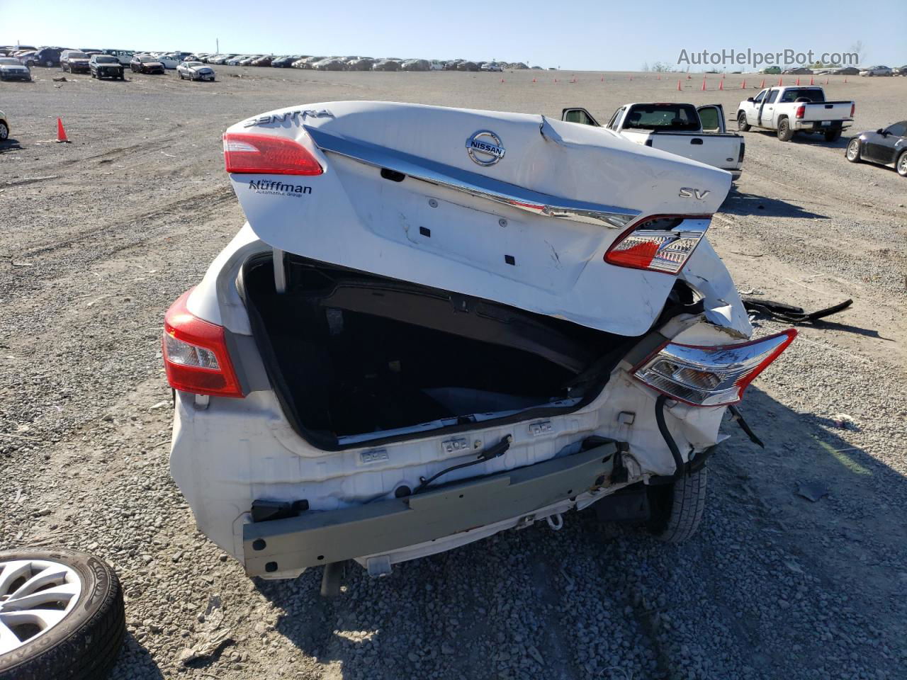 2019 Nissan Sentra S White vin: 3N1AB7AP4KY245897