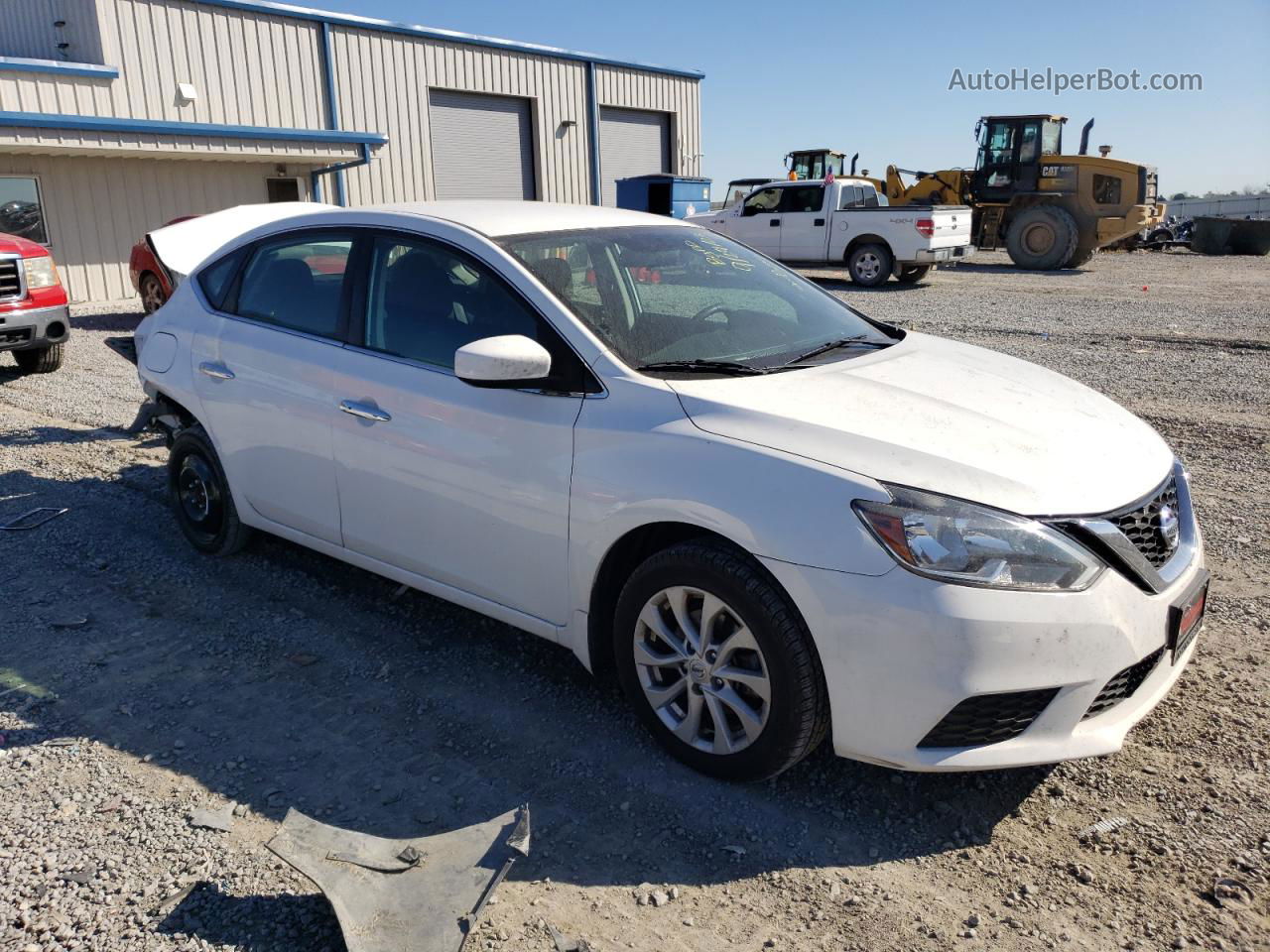 2019 Nissan Sentra S White vin: 3N1AB7AP4KY245897