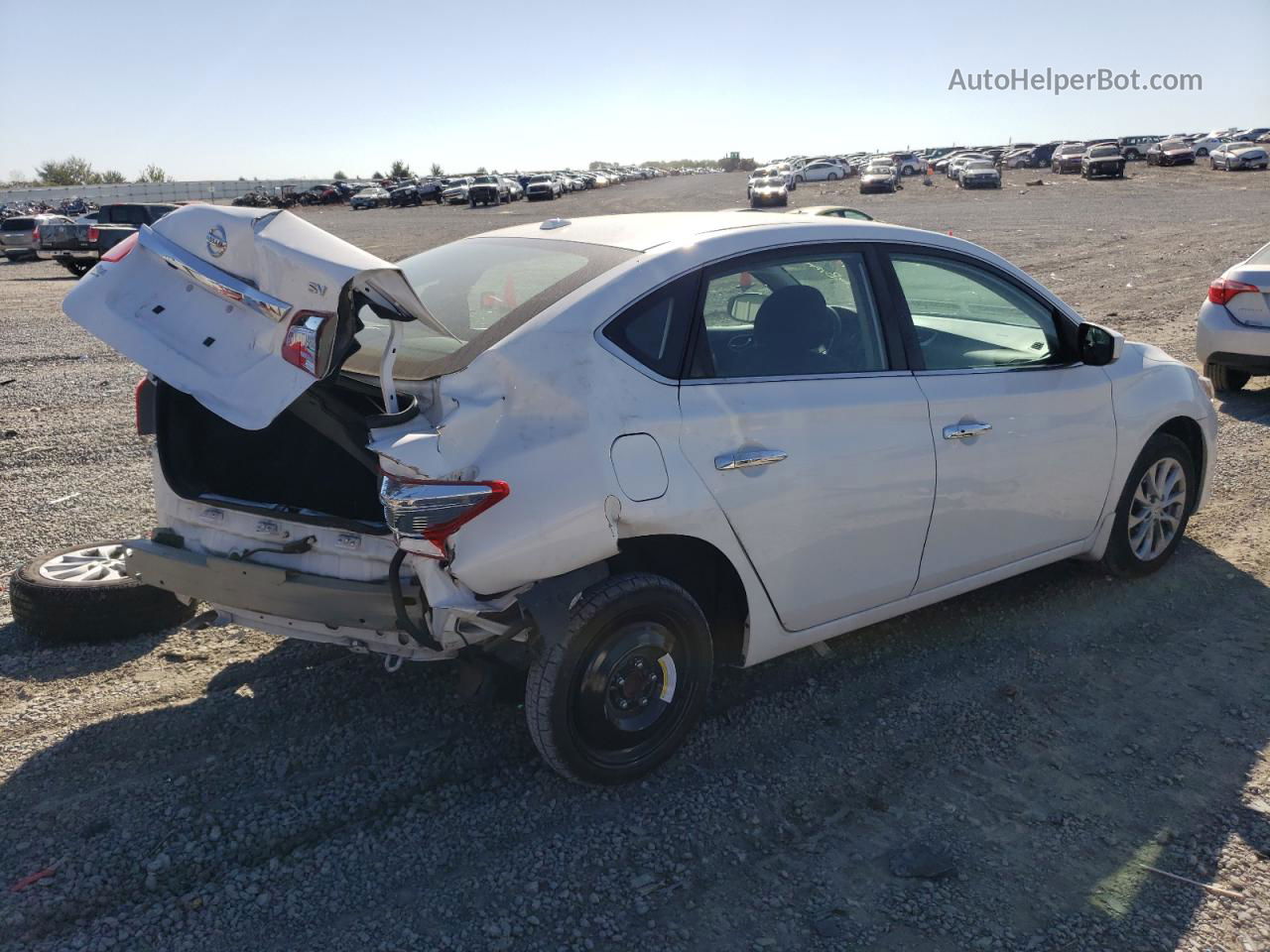 2019 Nissan Sentra S White vin: 3N1AB7AP4KY245897