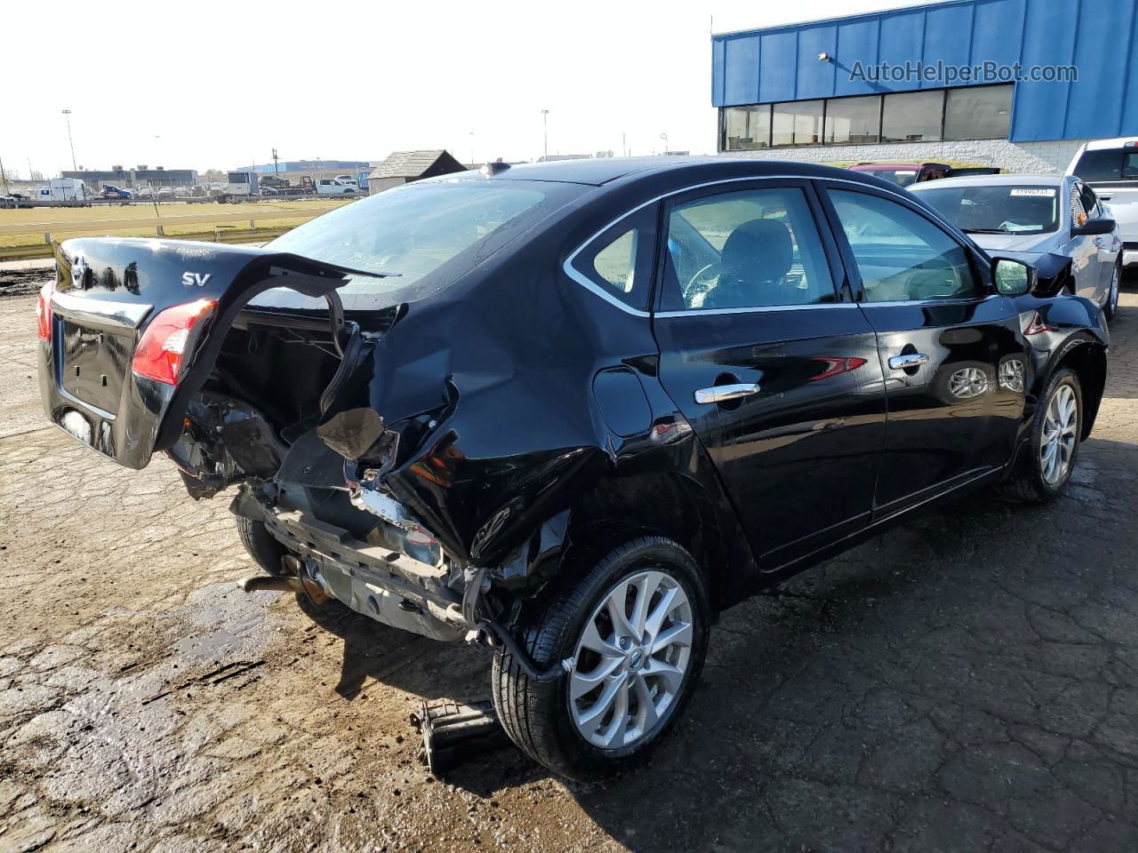 2019 Nissan Sentra S Black vin: 3N1AB7AP4KY257595