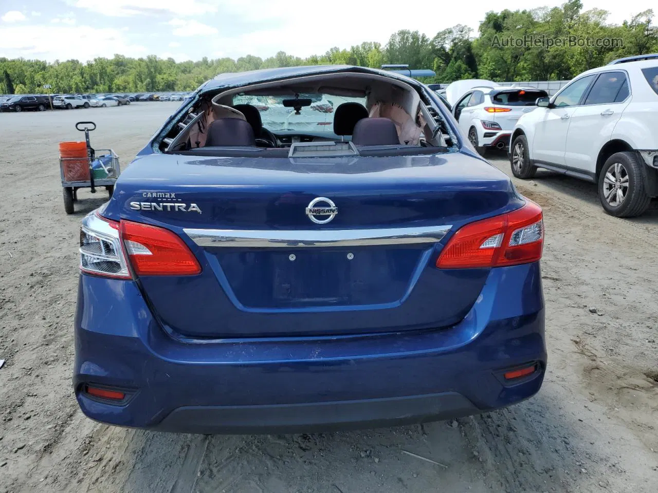 2019 Nissan Sentra S Синий vin: 3N1AB7AP4KY258486