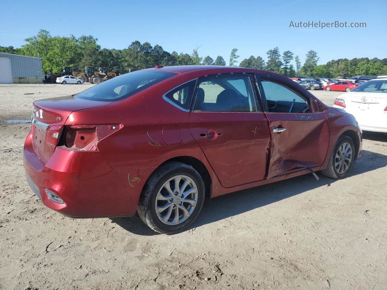 2019 Nissan Sentra S Red vin: 3N1AB7AP4KY263106