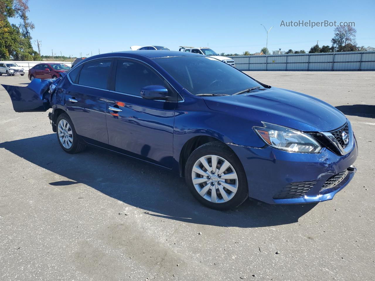 2019 Nissan Sentra S Blue vin: 3N1AB7AP4KY264255