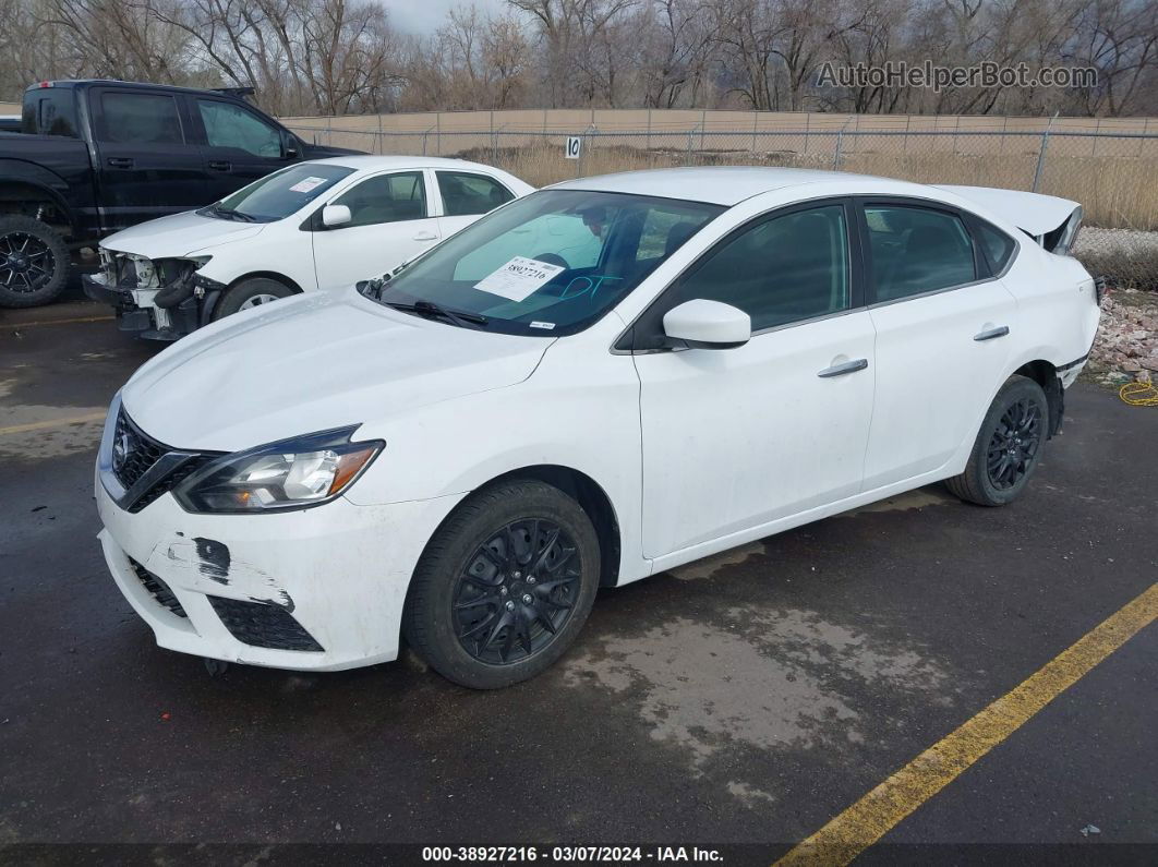 2019 Nissan Sentra S White vin: 3N1AB7AP4KY267611