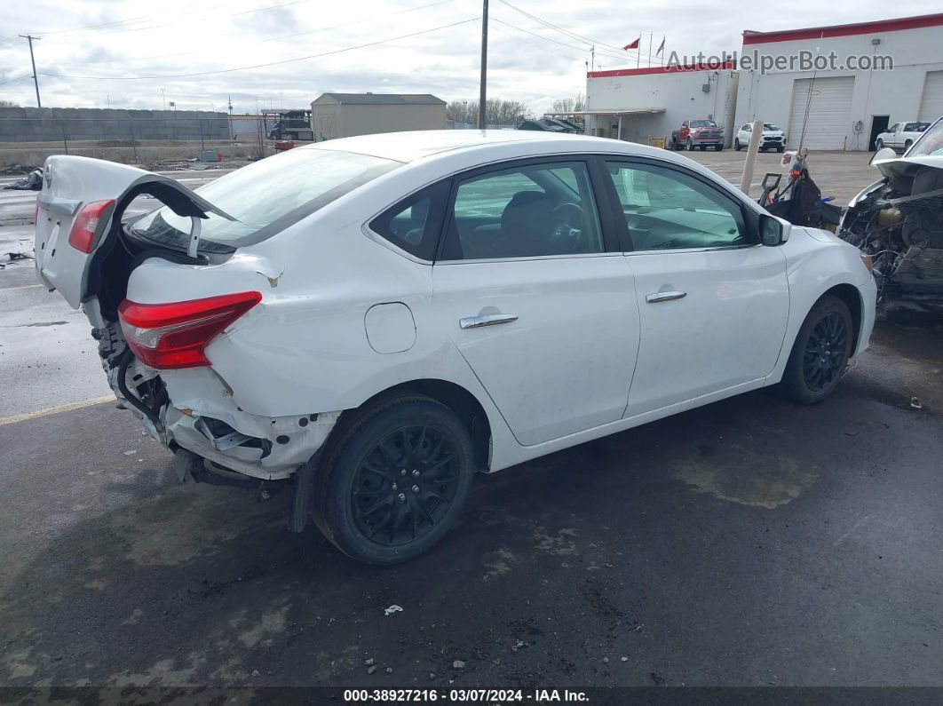 2019 Nissan Sentra S White vin: 3N1AB7AP4KY267611