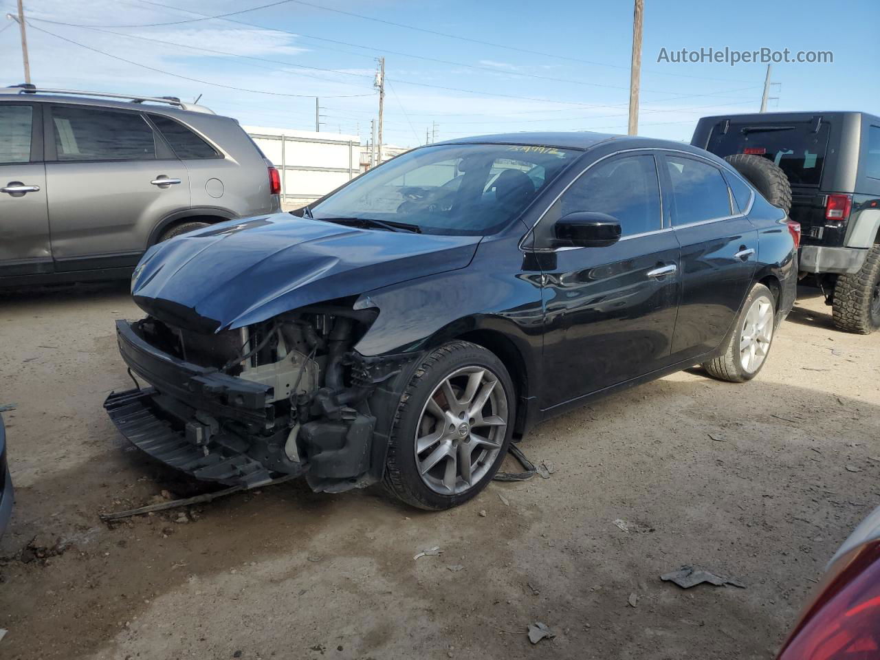 2019 Nissan Sentra S Черный vin: 3N1AB7AP4KY279452