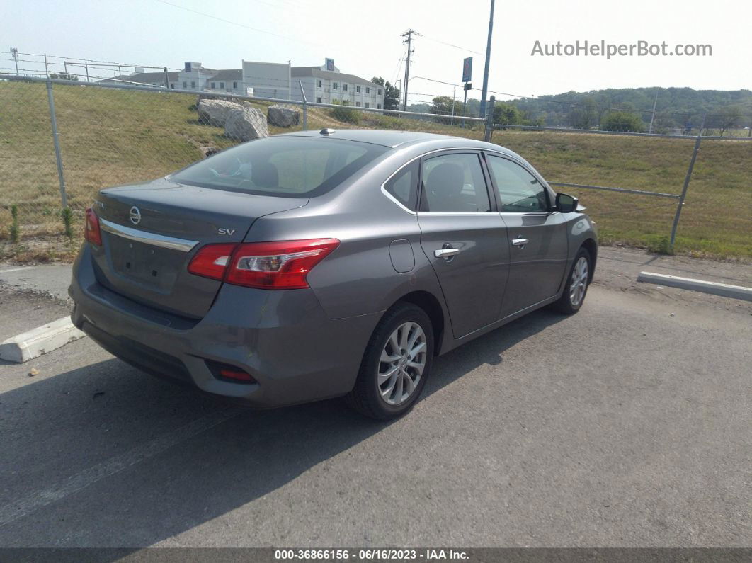 2019 Nissan Sentra Sv Gray vin: 3N1AB7AP4KY286241