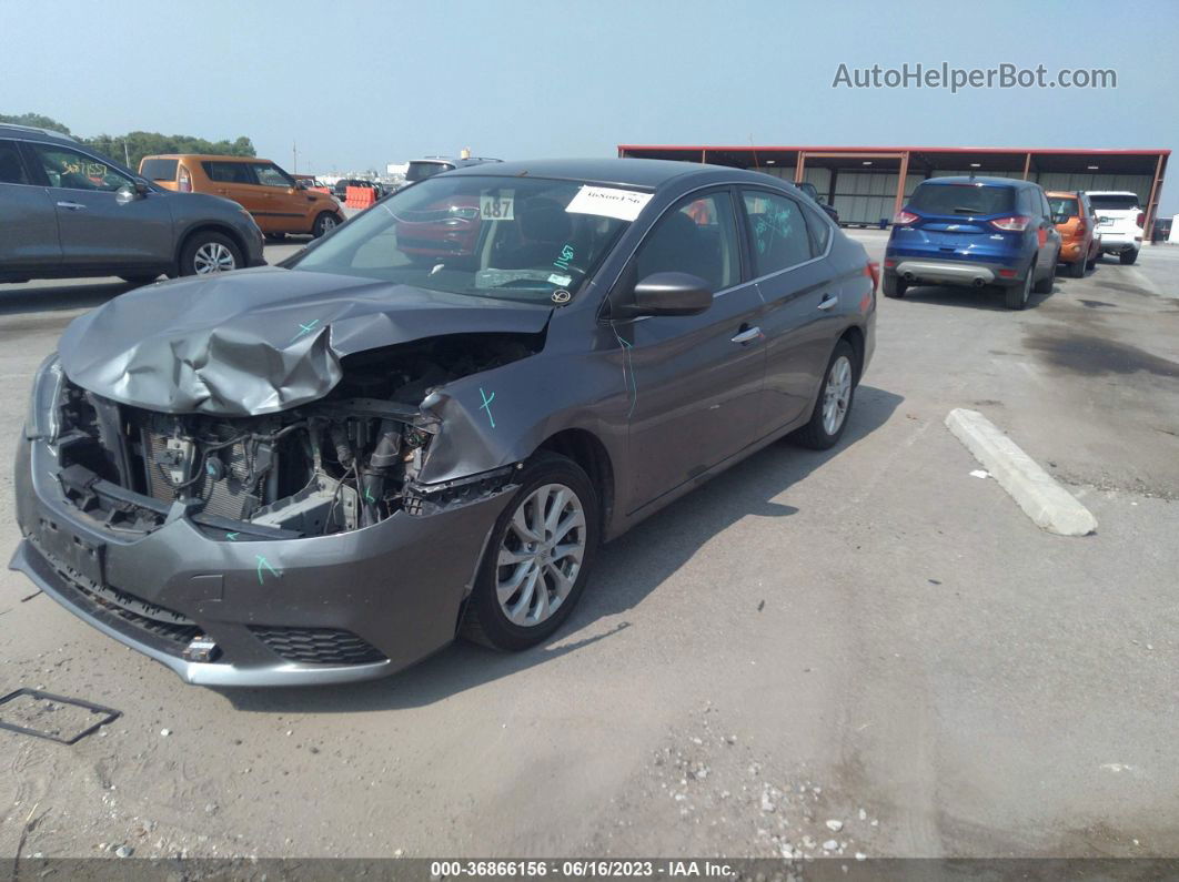 2019 Nissan Sentra Sv Gray vin: 3N1AB7AP4KY286241