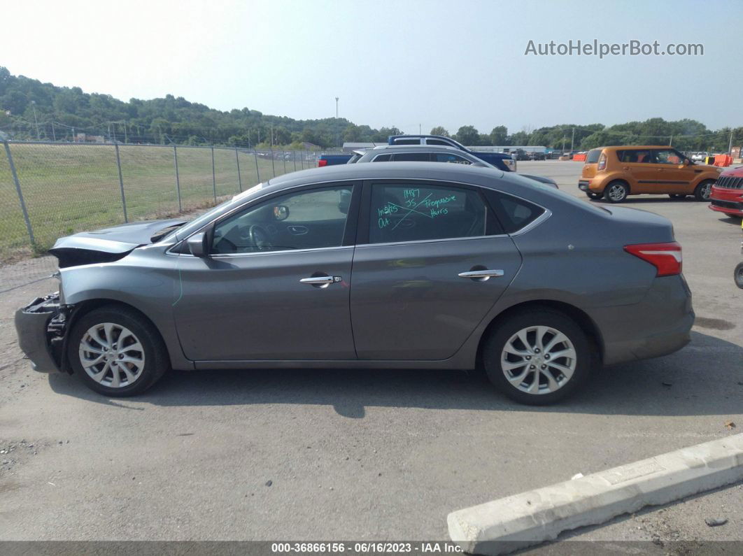 2019 Nissan Sentra Sv Gray vin: 3N1AB7AP4KY286241