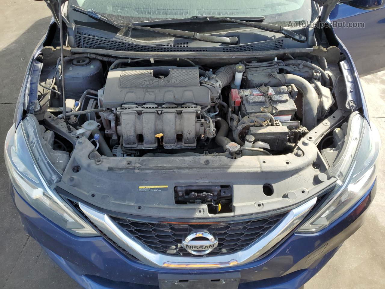 2019 Nissan Sentra S Синий vin: 3N1AB7AP4KY288751