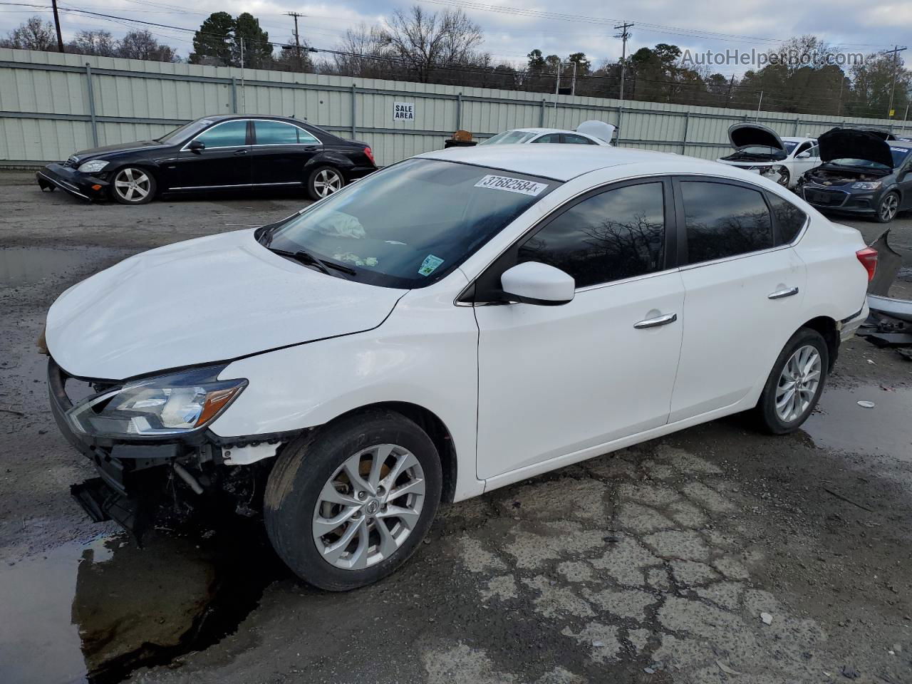 2019 Nissan Sentra S White vin: 3N1AB7AP4KY322784