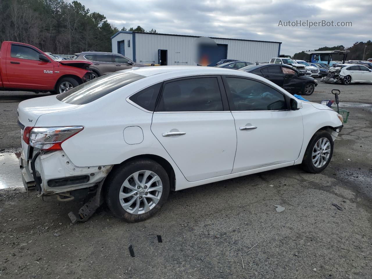 2019 Nissan Sentra S White vin: 3N1AB7AP4KY322784