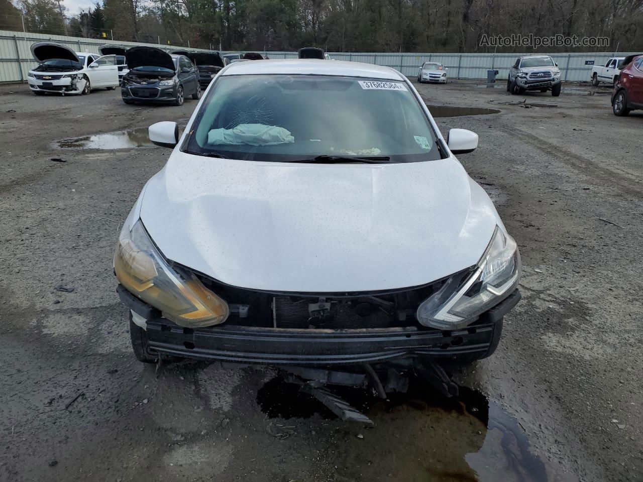 2019 Nissan Sentra S White vin: 3N1AB7AP4KY322784