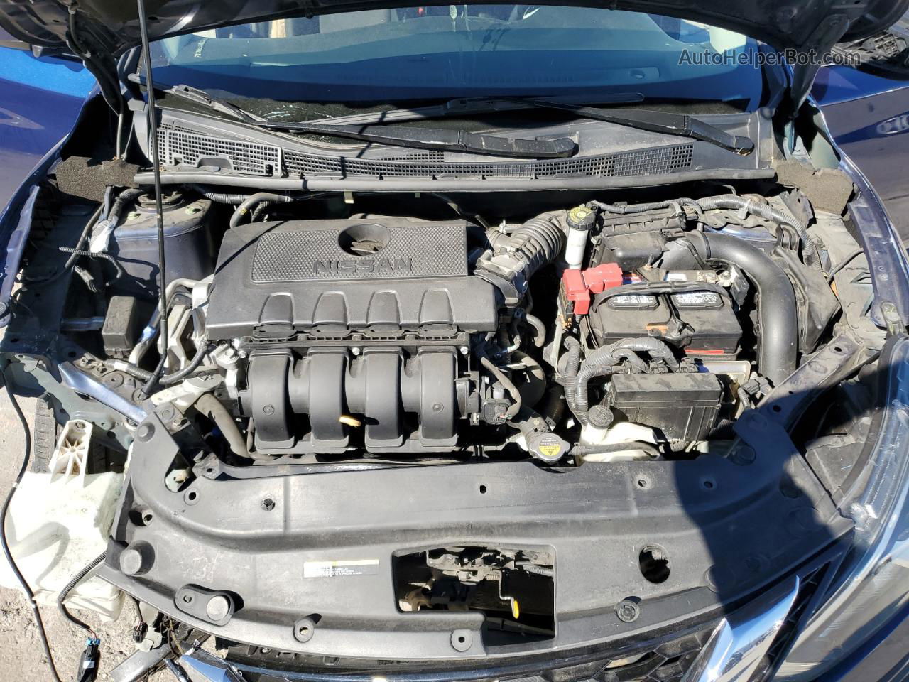 2019 Nissan Sentra S Синий vin: 3N1AB7AP4KY330948