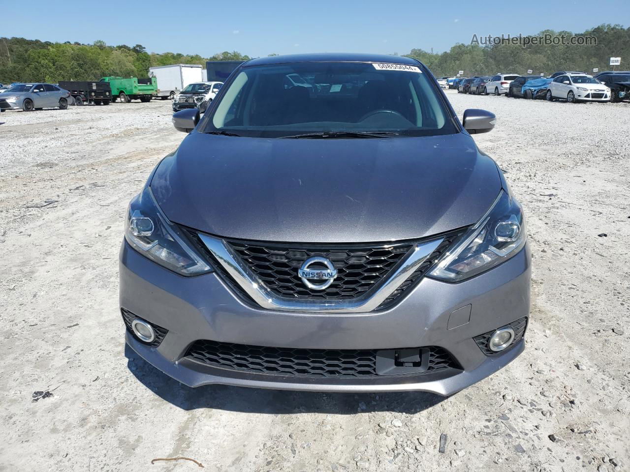 2019 Nissan Sentra S Серый vin: 3N1AB7AP4KY334885