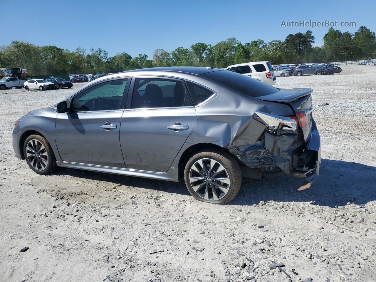 2019 Nissan Sentra S Серый vin: 3N1AB7AP4KY334885