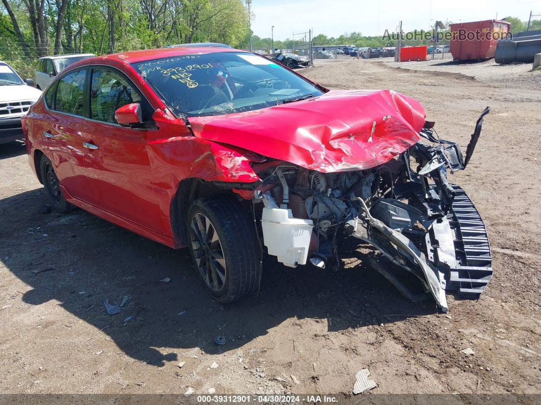 2019 Nissan Sentra Sr Red vin: 3N1AB7AP4KY335499