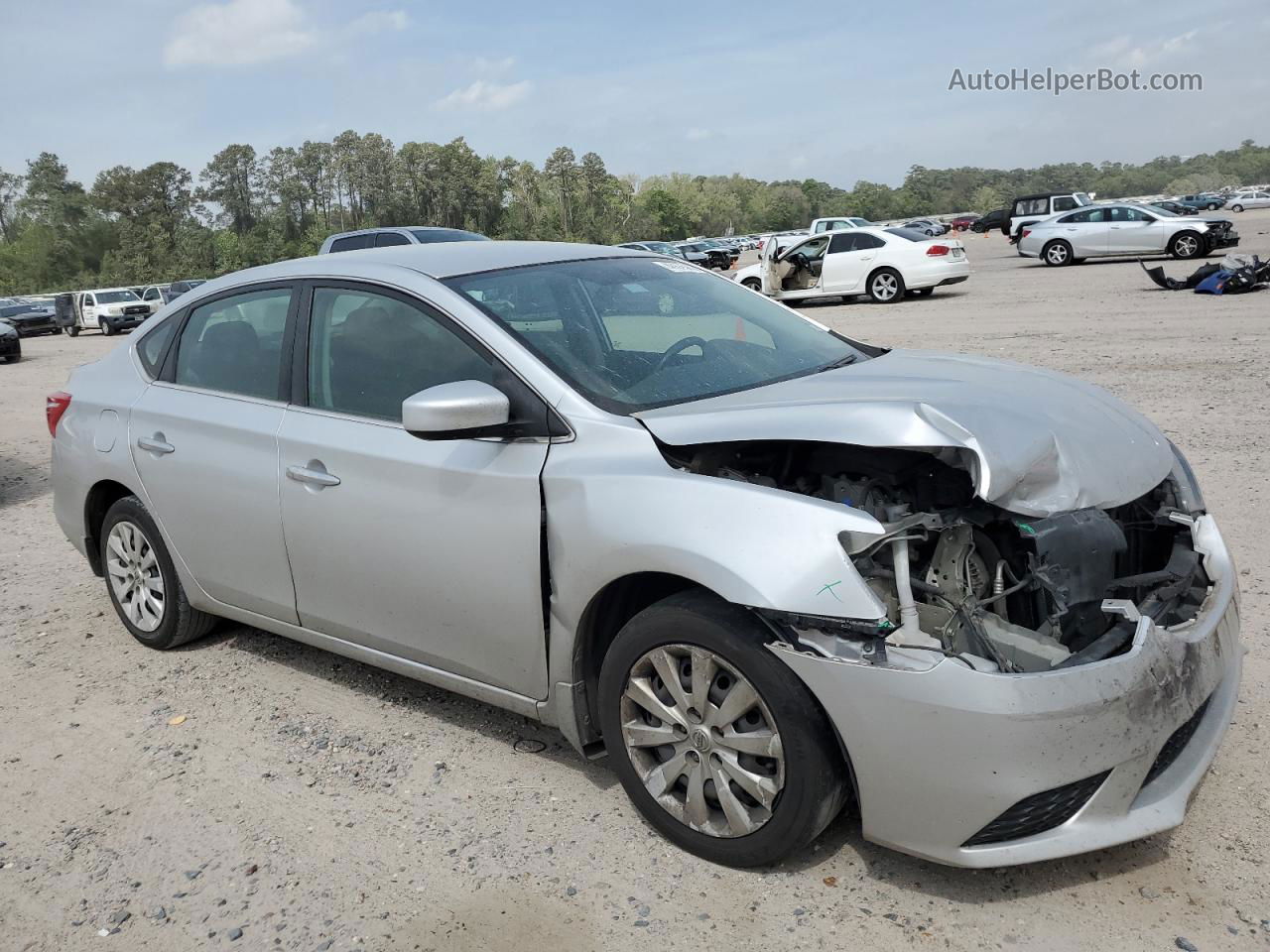 2019 Nissan Sentra S Silver vin: 3N1AB7AP4KY336197