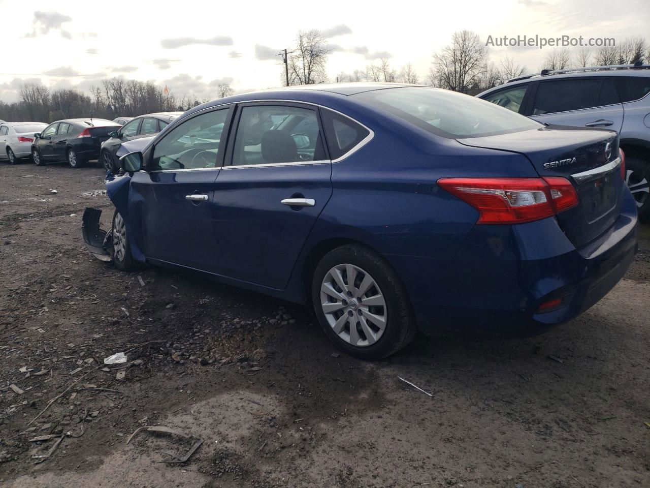 2019 Nissan Sentra S Blue vin: 3N1AB7AP4KY347538