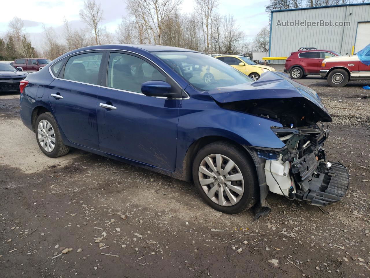 2019 Nissan Sentra S Blue vin: 3N1AB7AP4KY347538