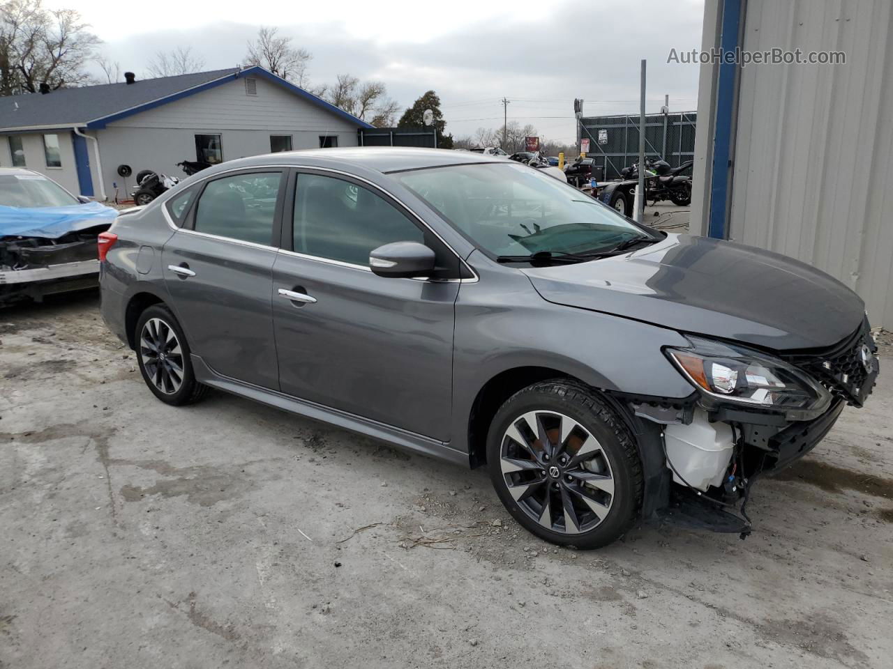 2019 Nissan Sentra S Gray vin: 3N1AB7AP4KY351055