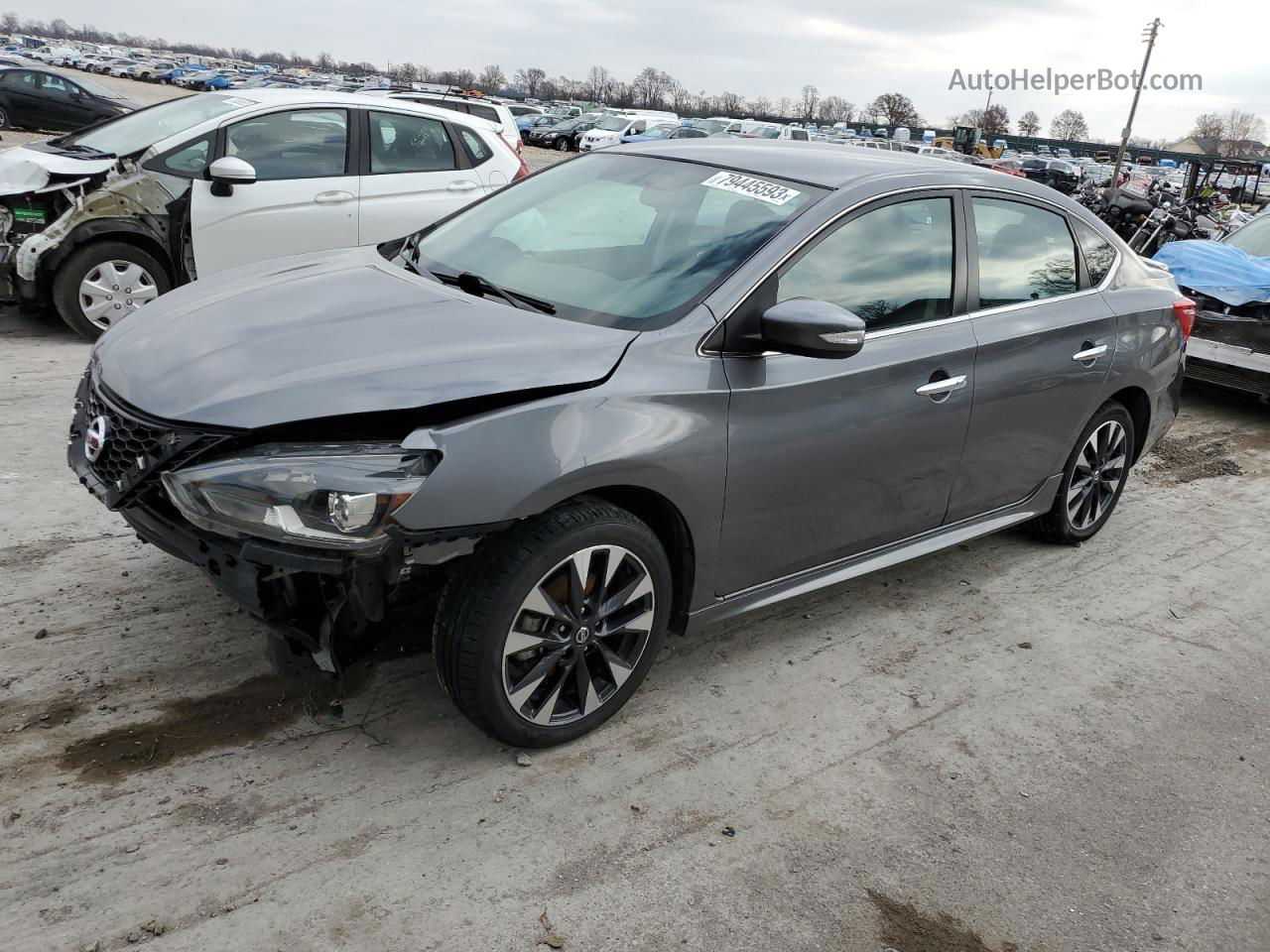 2019 Nissan Sentra S Gray vin: 3N1AB7AP4KY351055