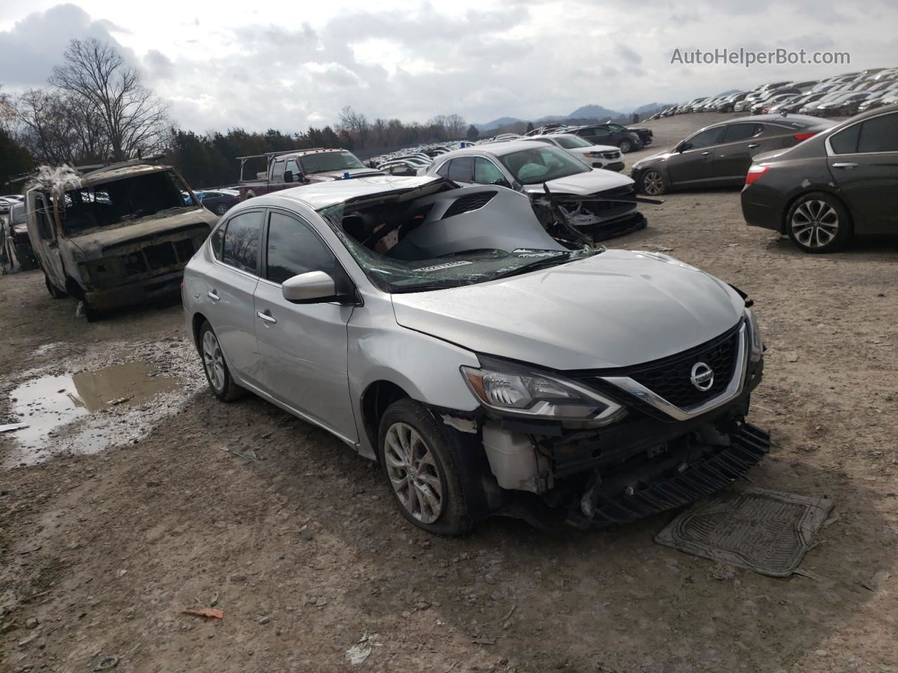 2019 Nissan Sentra S Gray vin: 3N1AB7AP4KY359009