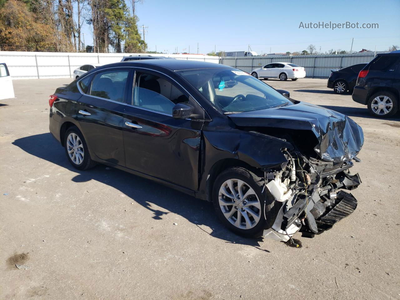 2019 Nissan Sentra S Черный vin: 3N1AB7AP4KY374450