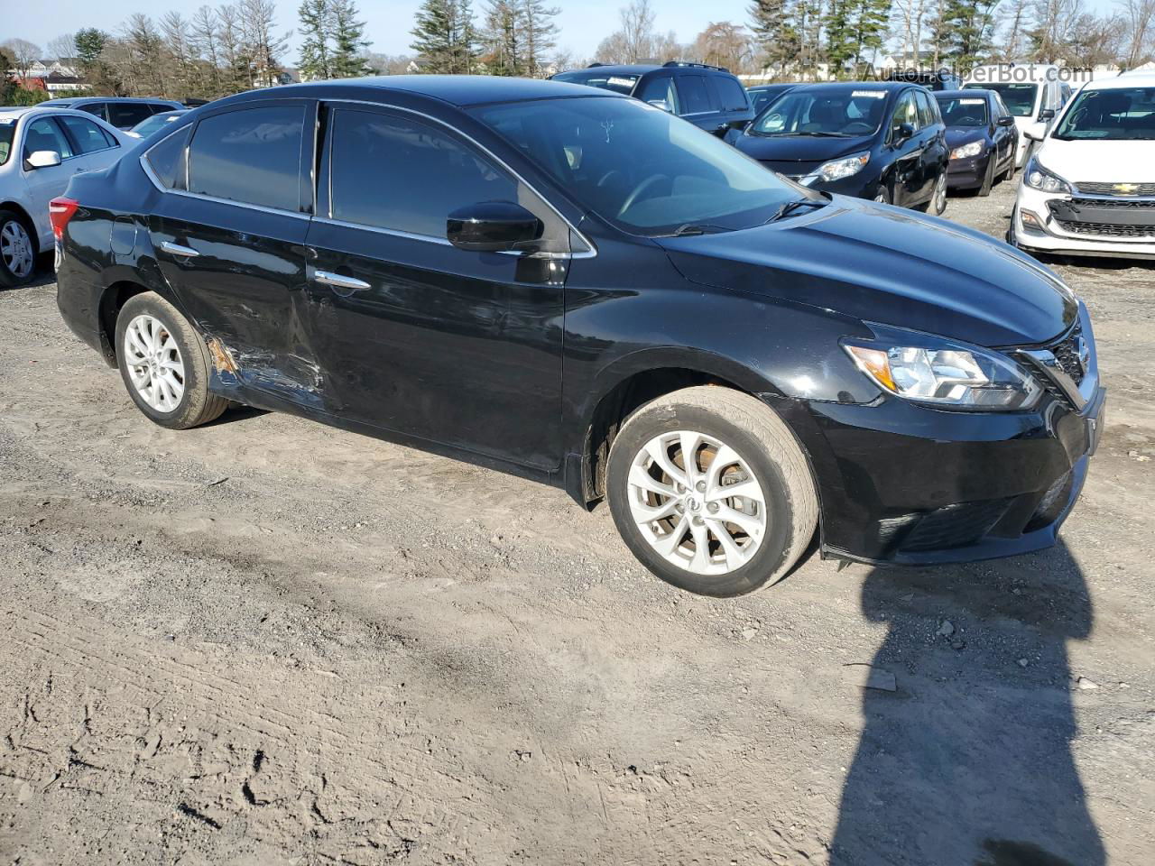 2019 Nissan Sentra S Black vin: 3N1AB7AP4KY378210