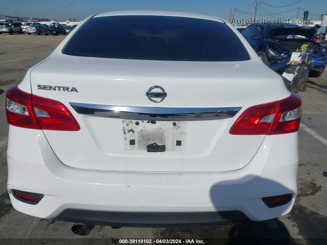 2019 Nissan Sentra S White vin: 3N1AB7AP4KY382869