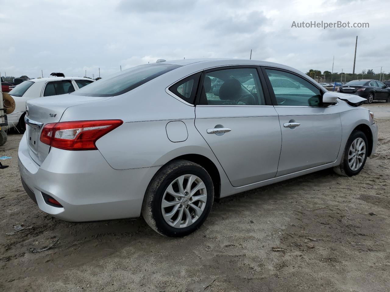 2019 Nissan Sentra S Серебряный vin: 3N1AB7AP4KY383083