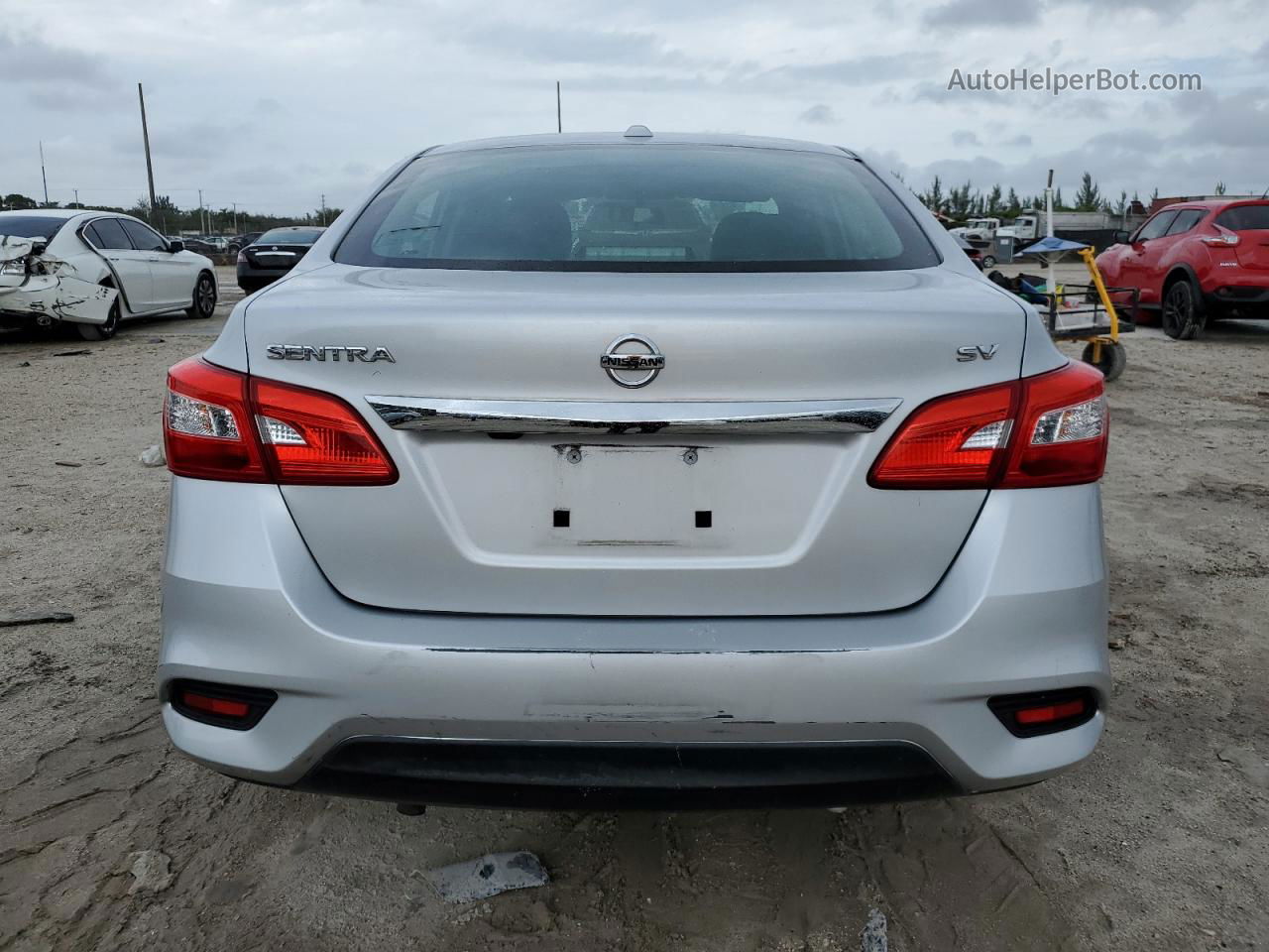 2019 Nissan Sentra S Серебряный vin: 3N1AB7AP4KY383083