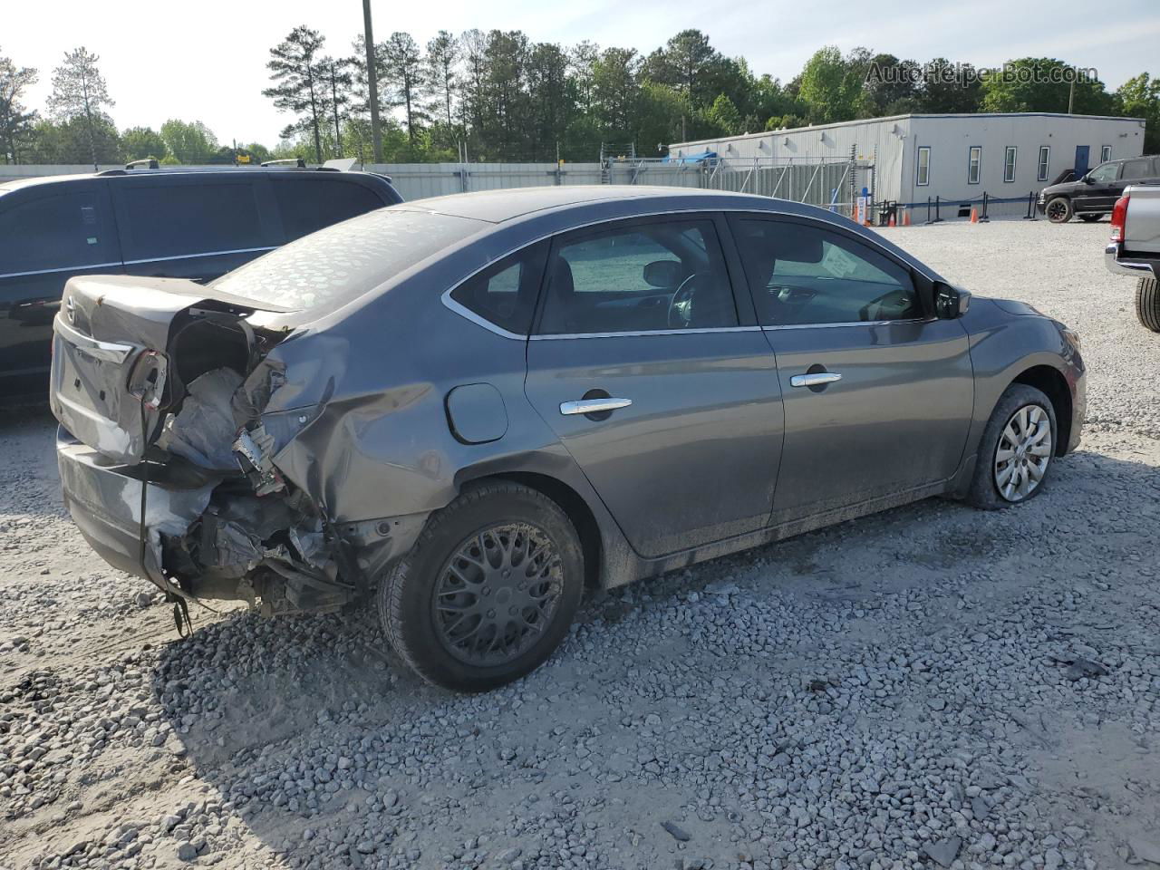 2019 Nissan Sentra S Серый vin: 3N1AB7AP4KY386923