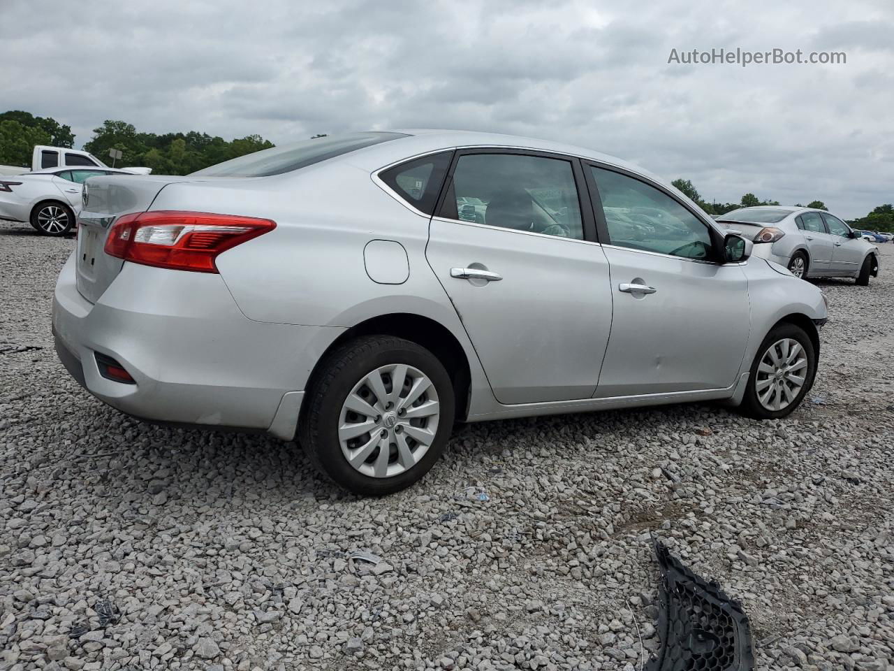 2019 Nissan Sentra S Silver vin: 3N1AB7AP4KY387277