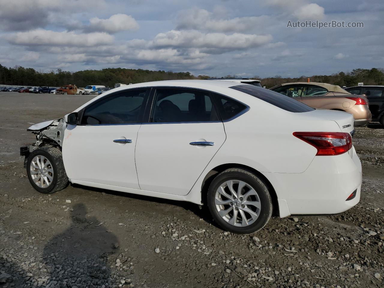 2019 Nissan Sentra S White vin: 3N1AB7AP4KY397520