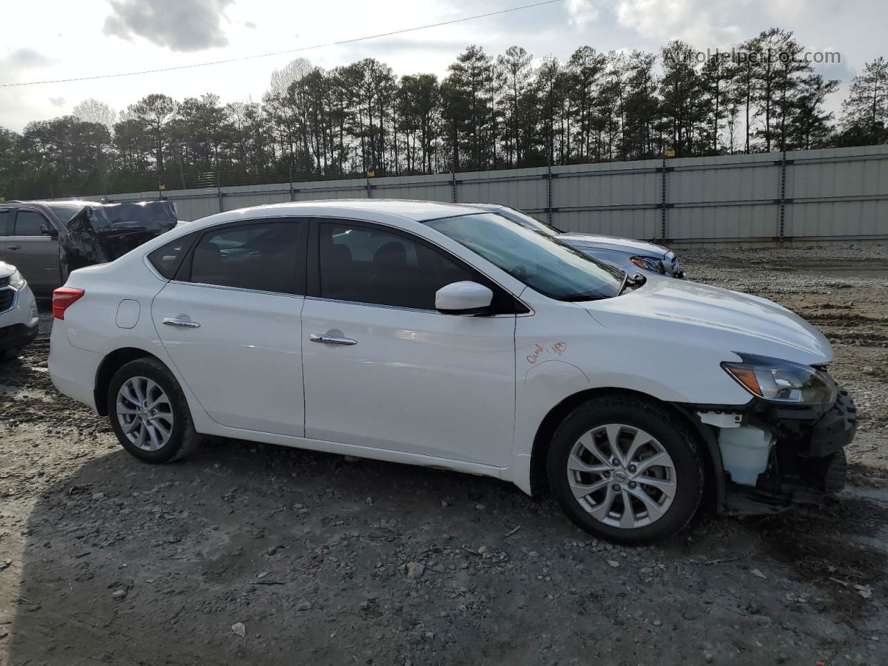 2019 Nissan Sentra S White vin: 3N1AB7AP4KY397520