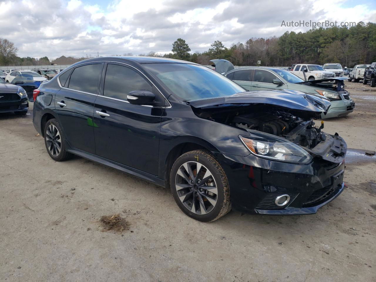 2019 Nissan Sentra S Черный vin: 3N1AB7AP4KY408127