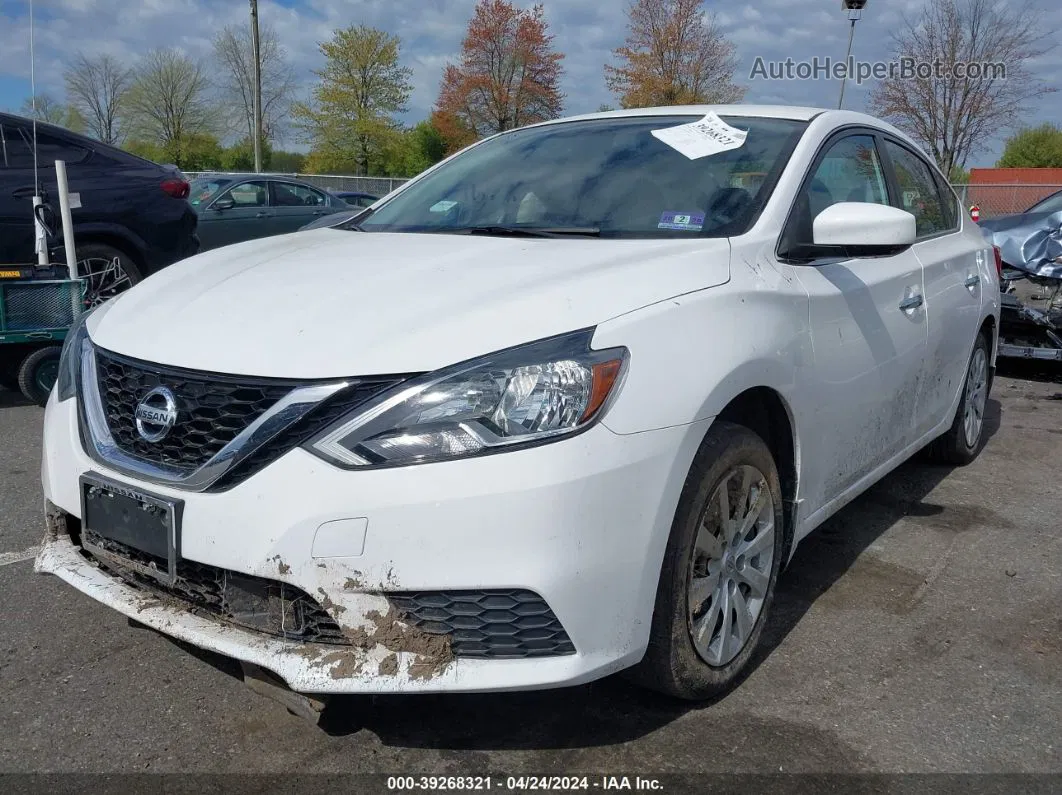 2019 Nissan Sentra S White vin: 3N1AB7AP4KY424408